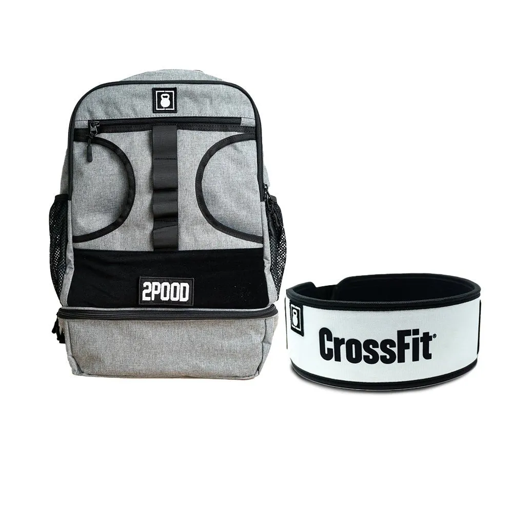 4" CrossFit White Belt & Backpack 3.0 Bundle