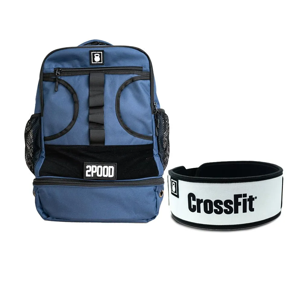 4" CrossFit White Belt & Backpack 3.0 Bundle