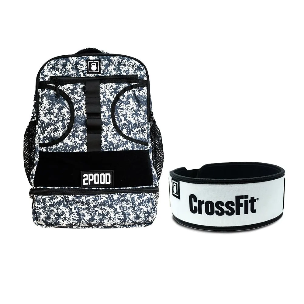 4" CrossFit White Belt & Backpack 3.0 Bundle