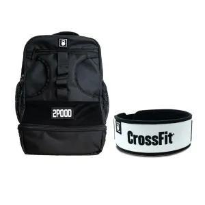 4" CrossFit White Belt & Backpack 3.0 Bundle