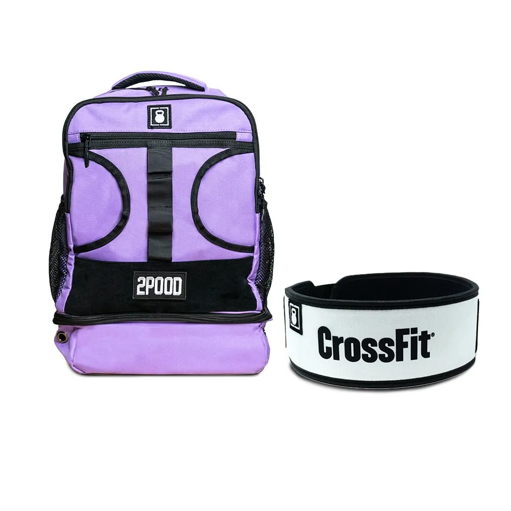 4" CrossFit White Belt & Backpack 3.0 Bundle