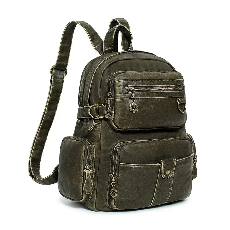 Amozae-Fall Outfits Streetwear y2k 90s Fashion Gothic  Vintage Y2k Womens Backpack Brown Original Casual Large Capacity Leather Men Travel Backpack Designer Fashion Female Bag