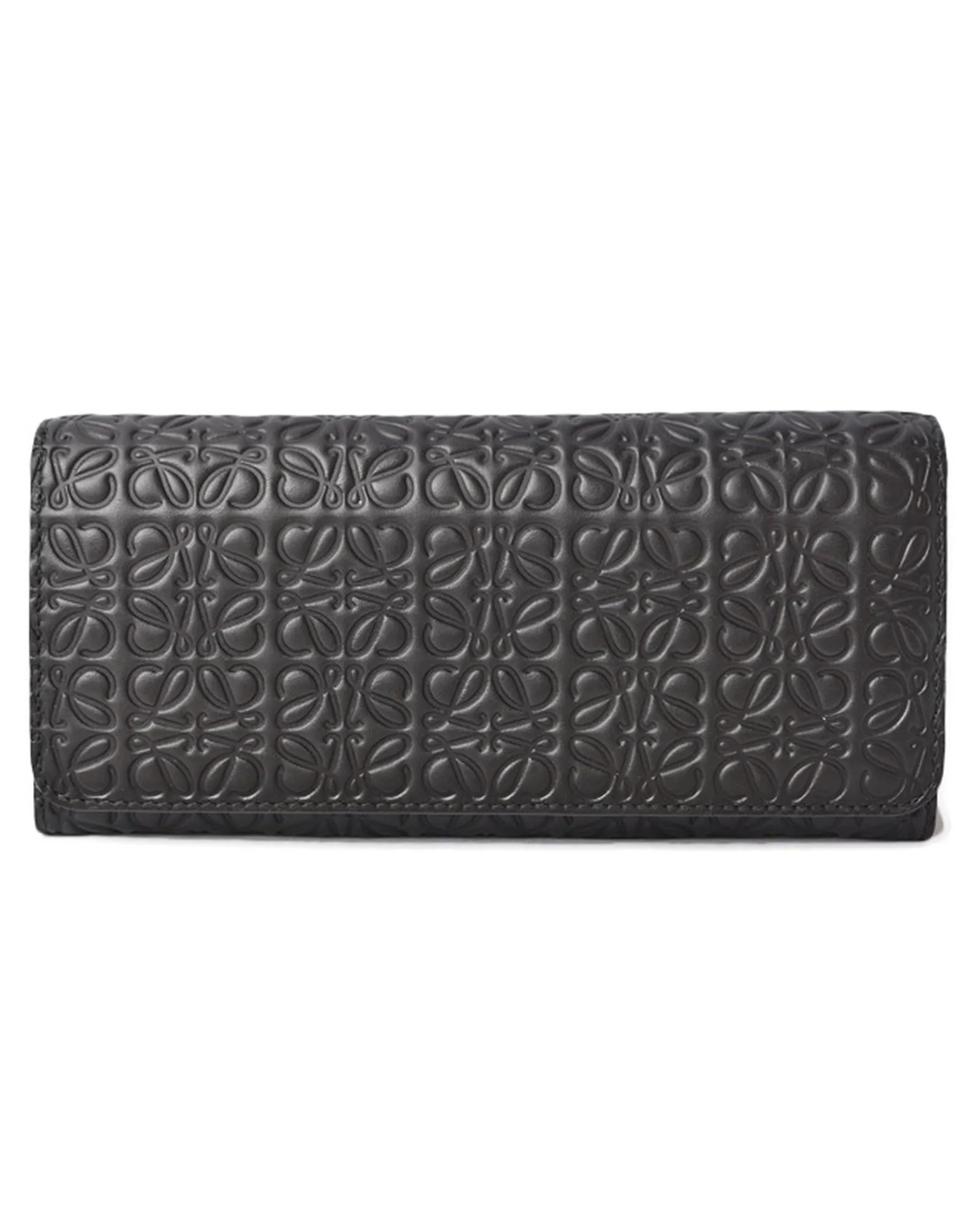 Anagram Calfskin Long Wallet in Black by Loewe