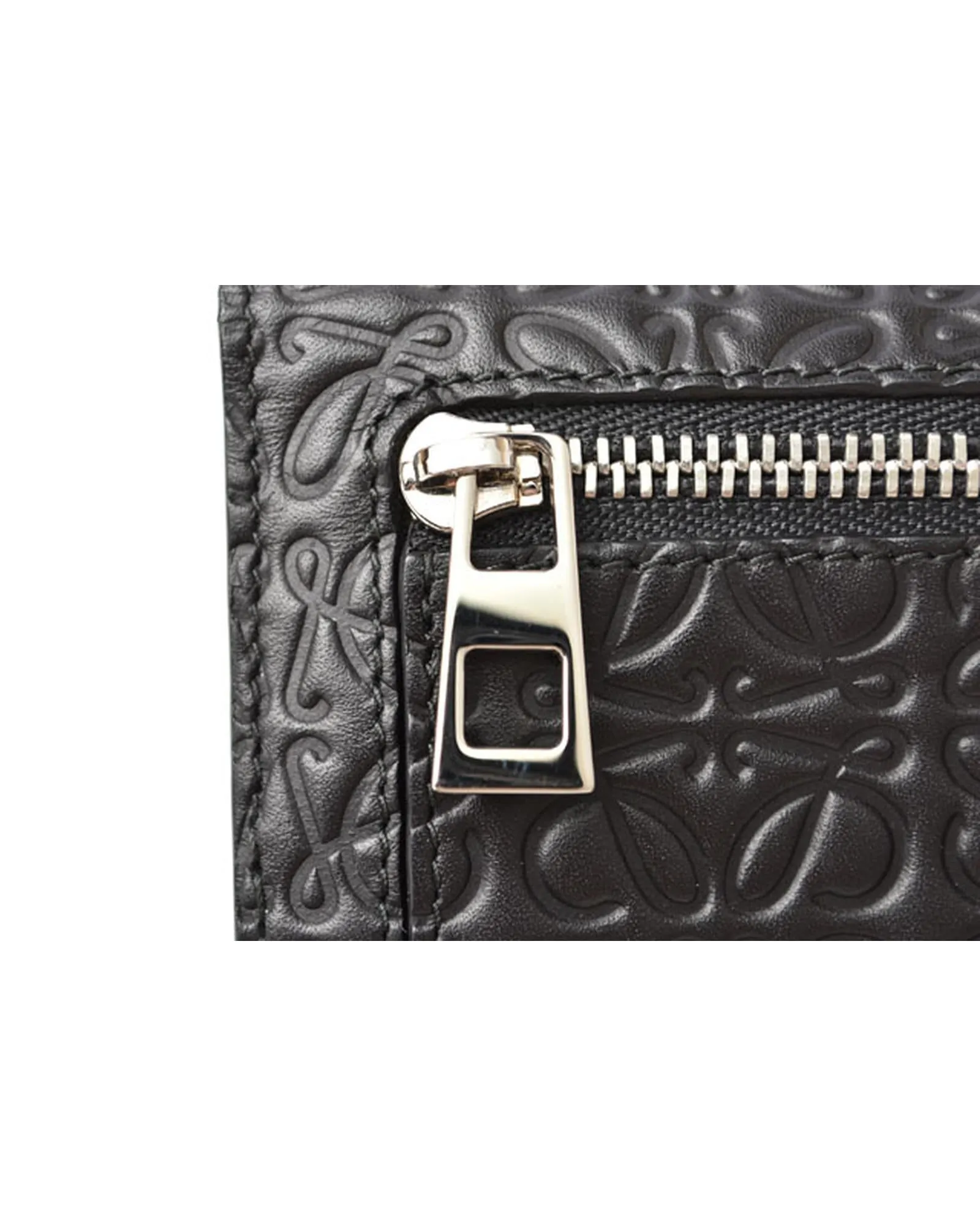 Anagram Calfskin Long Wallet in Black by Loewe