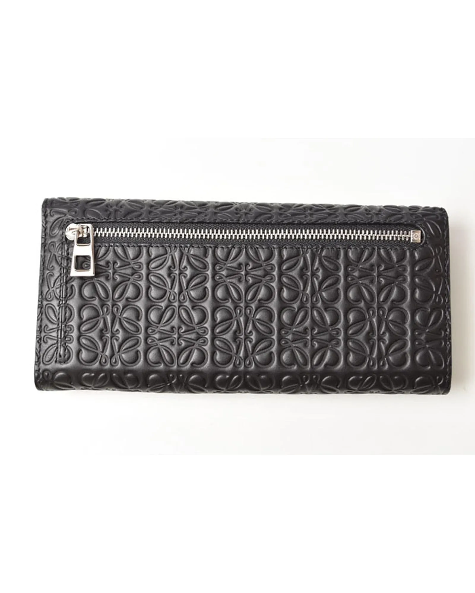 Anagram Calfskin Long Wallet in Black by Loewe