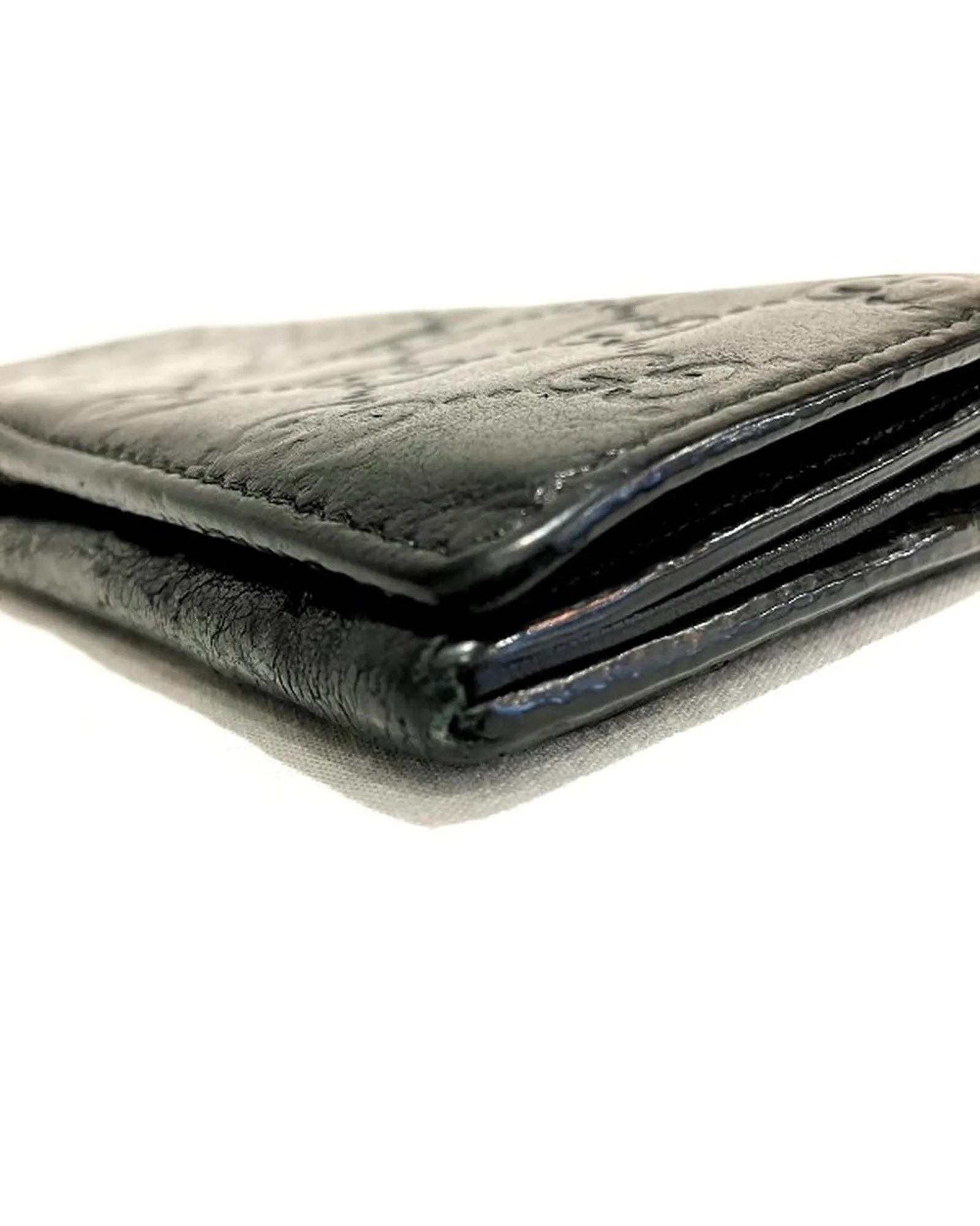 Authentic Black Leather Long Wallet by Gucci - Pre-Owned Luxury Item