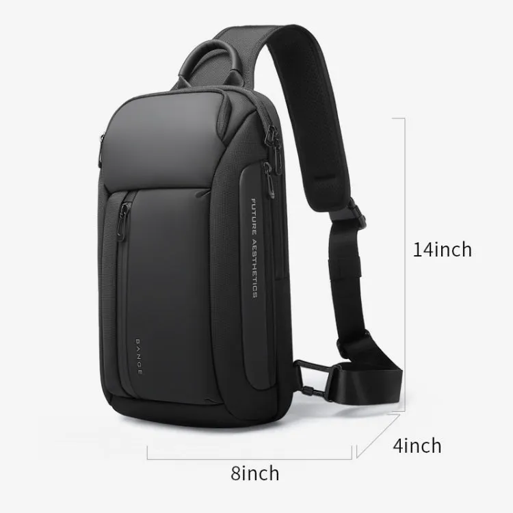 BANGE BG-7566 Oxford Fashion Waterproof Shoulder Chest Bag(Black)