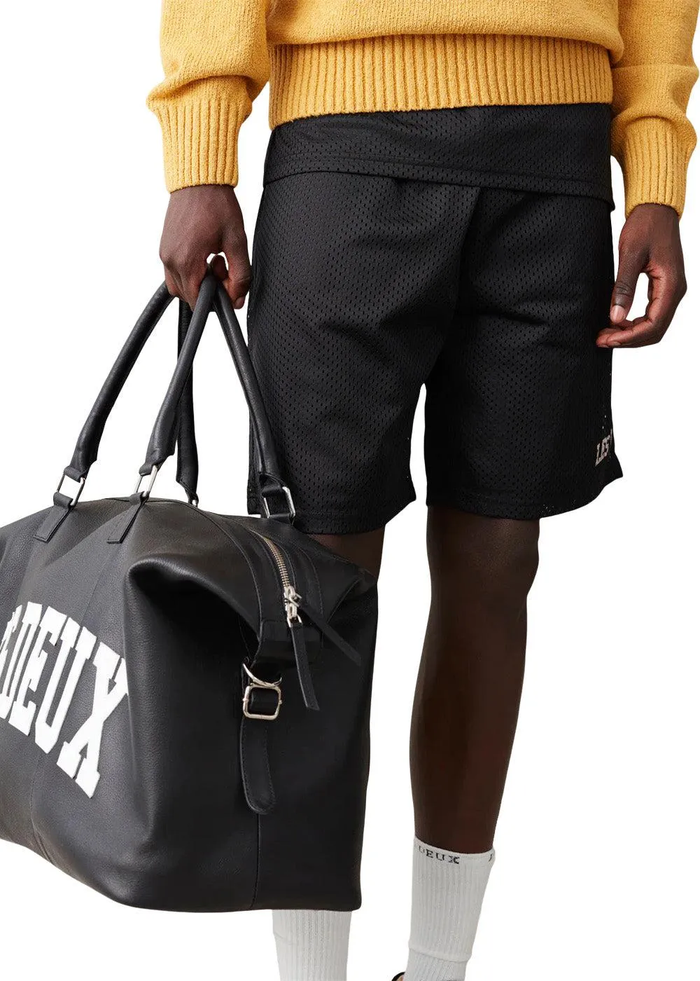 Blake Leather Weekend bag - Black/Light Ivory
