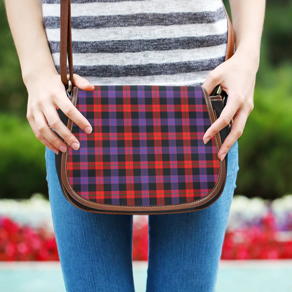 Broun Modern Tartan Saddle Bag