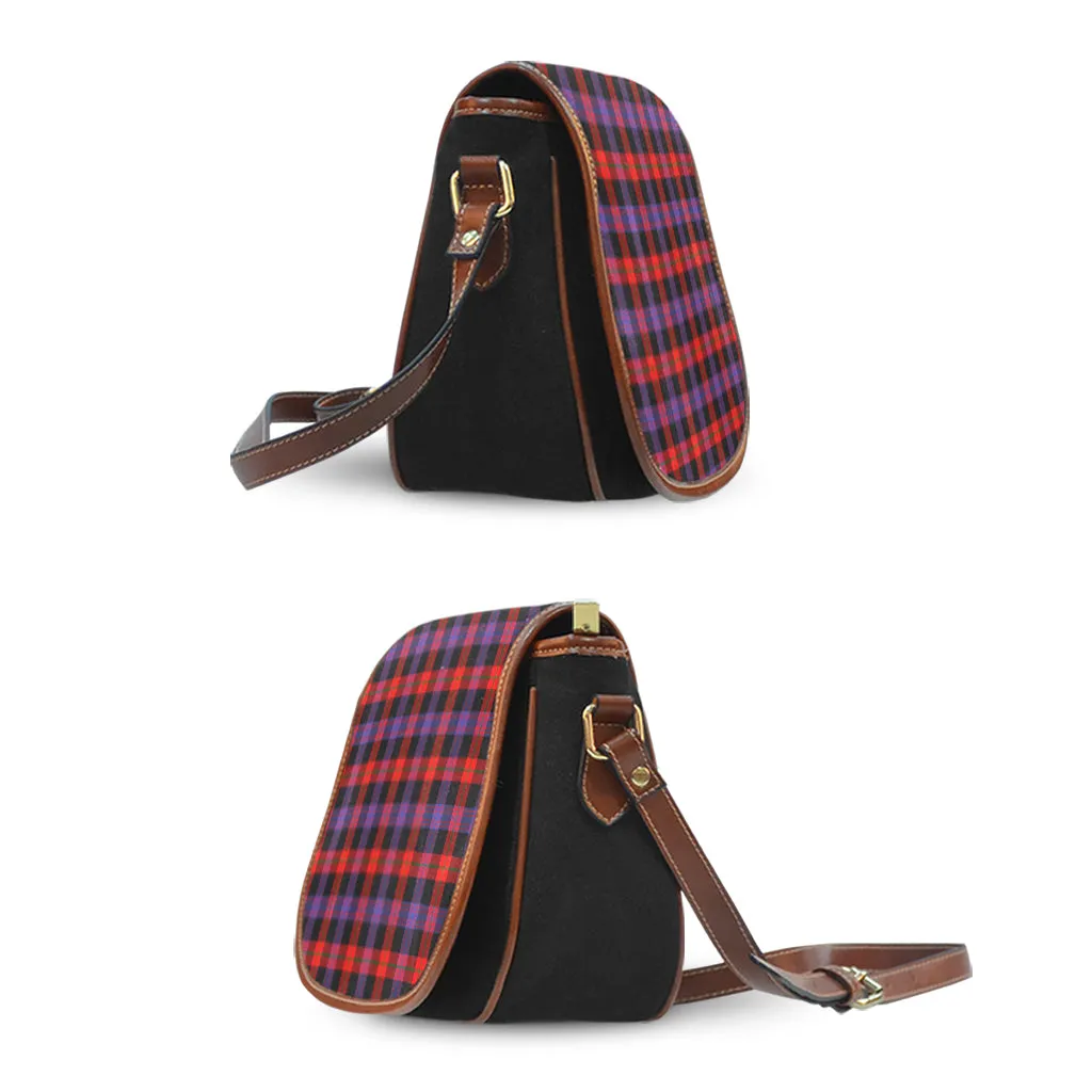 Broun Modern Tartan Saddle Bag