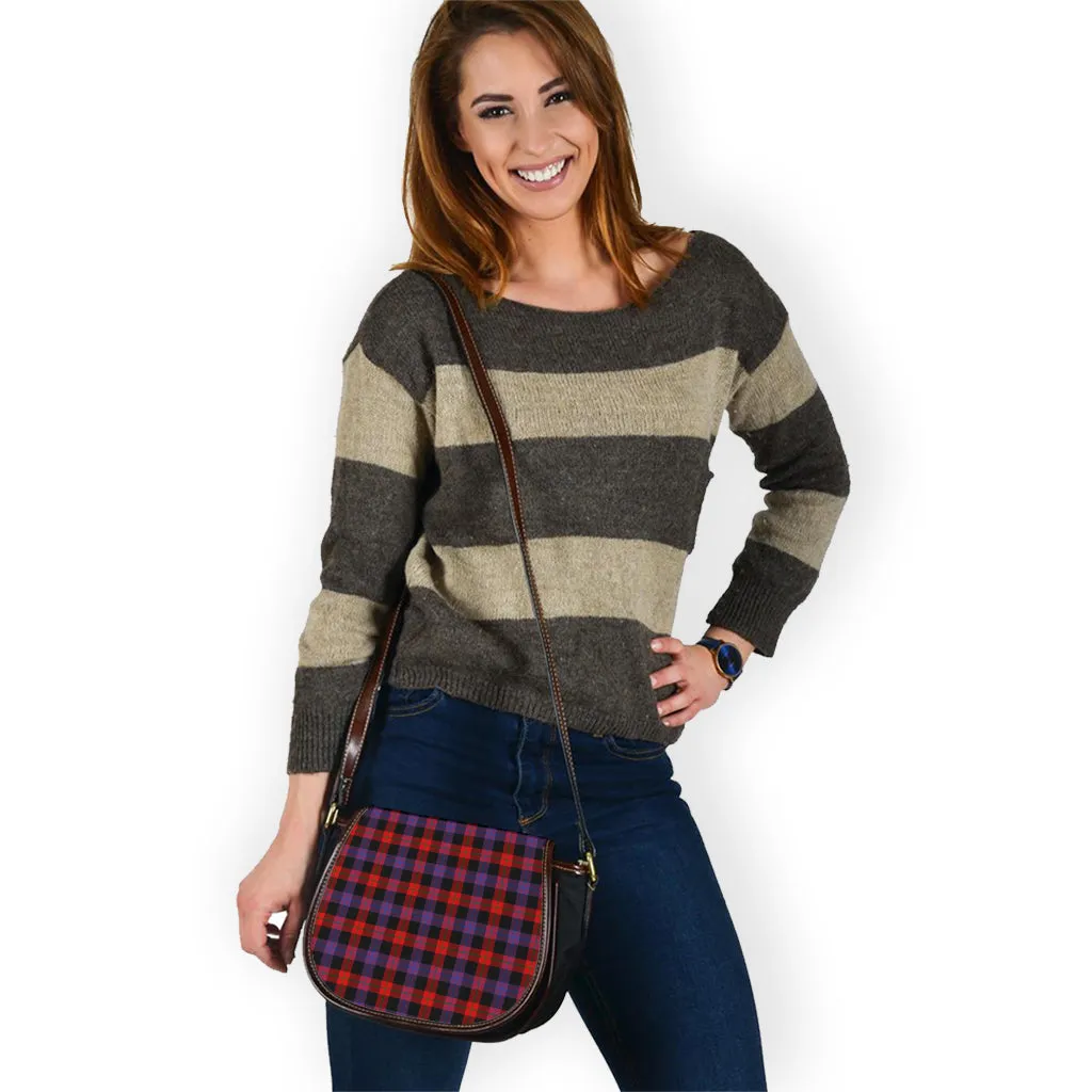 Broun Modern Tartan Saddle Bag