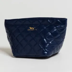 Crown Jewels Makeup Bag - Quilted Navy
