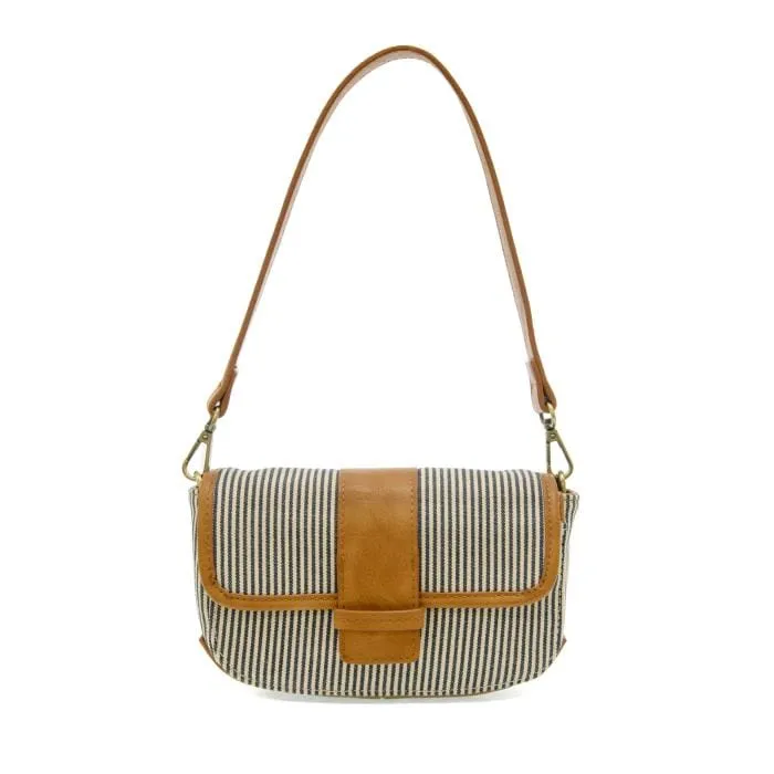 Denim Pinstripe Carmen Canvas Crossbody