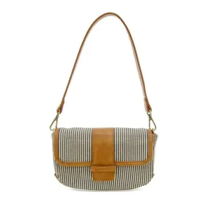 Denim Pinstripe Carmen Canvas Crossbody