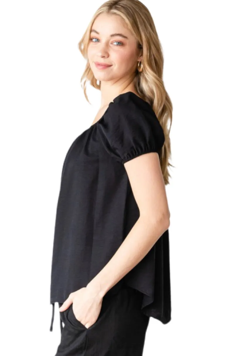 Front Button Blouse Style 5688 in Sage, Black or Pink