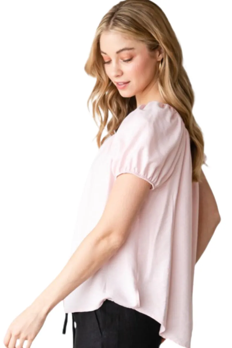 Front Button Blouse Style 5688 in Sage, Black or Pink