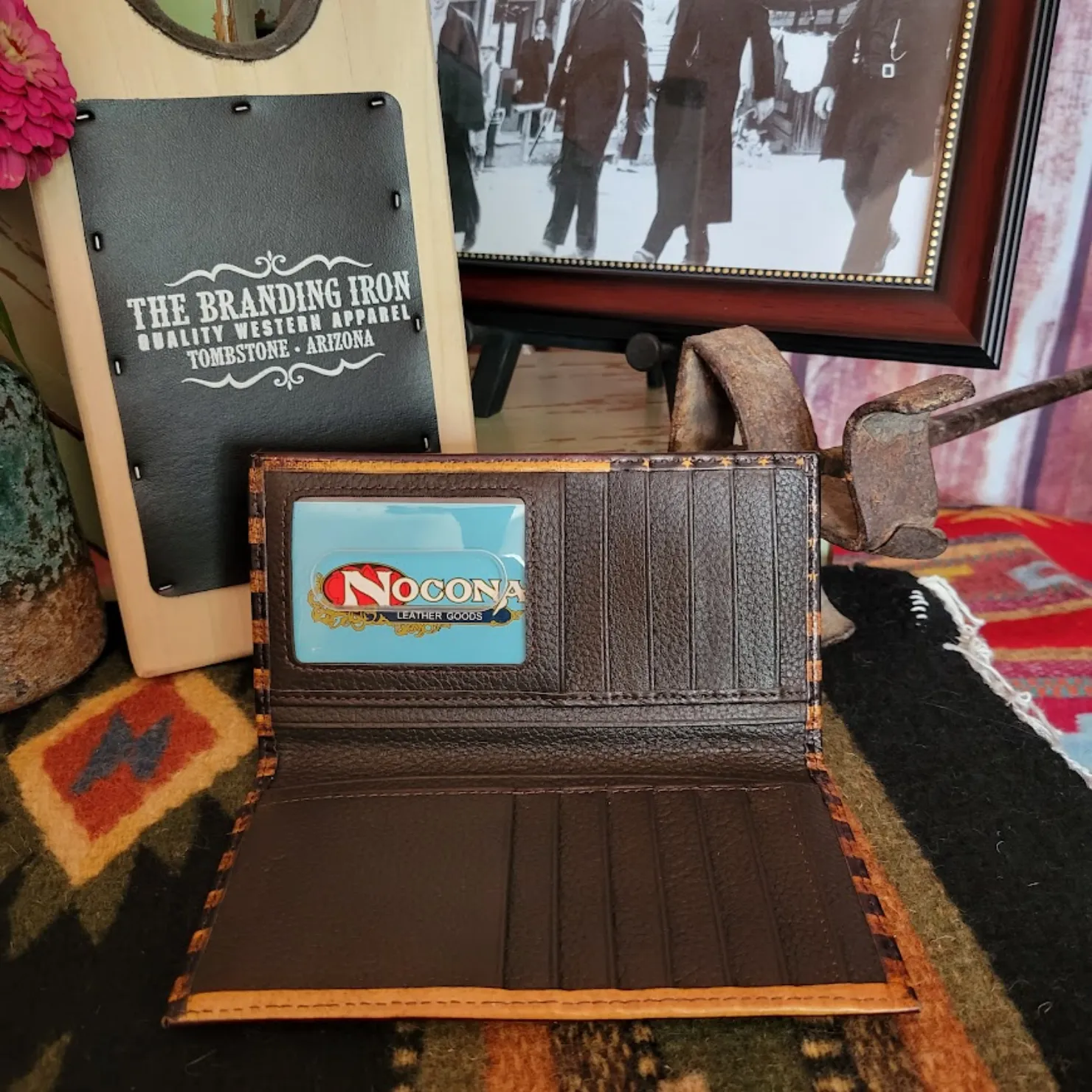 Leather Rodeo Wallet "US Flag" by Nocona      N5416497