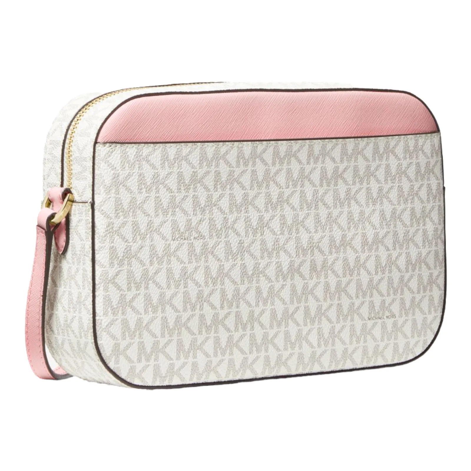 Michael Michael Kors Jet Set Large Logo Crossbody Bag, white/pink