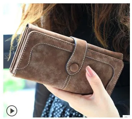 New Fashion Retro Matte Stitching Wallet