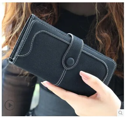 New Fashion Retro Matte Stitching Wallet