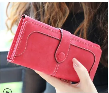 New Fashion Retro Matte Stitching Wallet