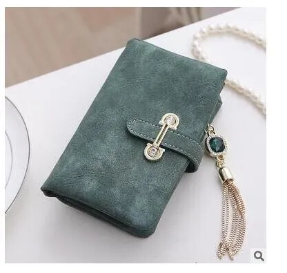 New Fashion Retro Matte Stitching Wallet