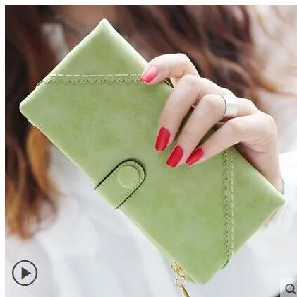 New Fashion Retro Matte Stitching Wallet