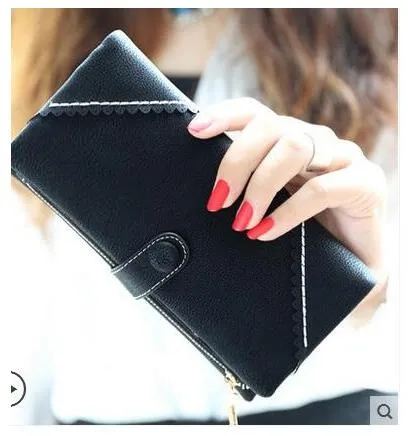 New Fashion Retro Matte Stitching Wallet