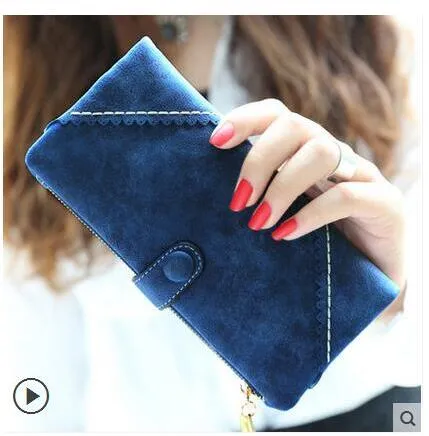 New Fashion Retro Matte Stitching Wallet