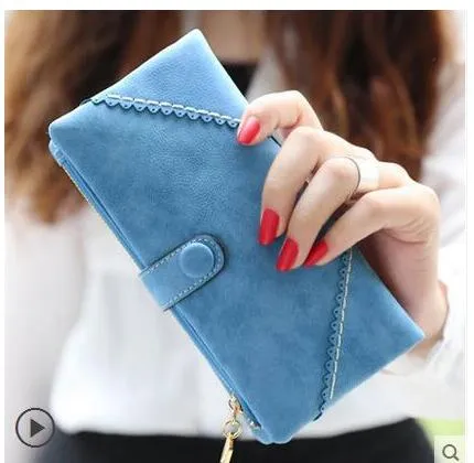 New Fashion Retro Matte Stitching Wallet