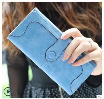 New Fashion Retro Matte Stitching Wallet