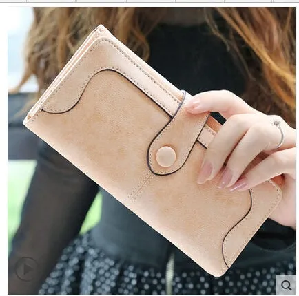 New Fashion Retro Matte Stitching Wallet