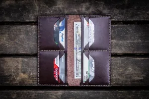 No.49 Handmade Leather Women Wallet - Dark Brown