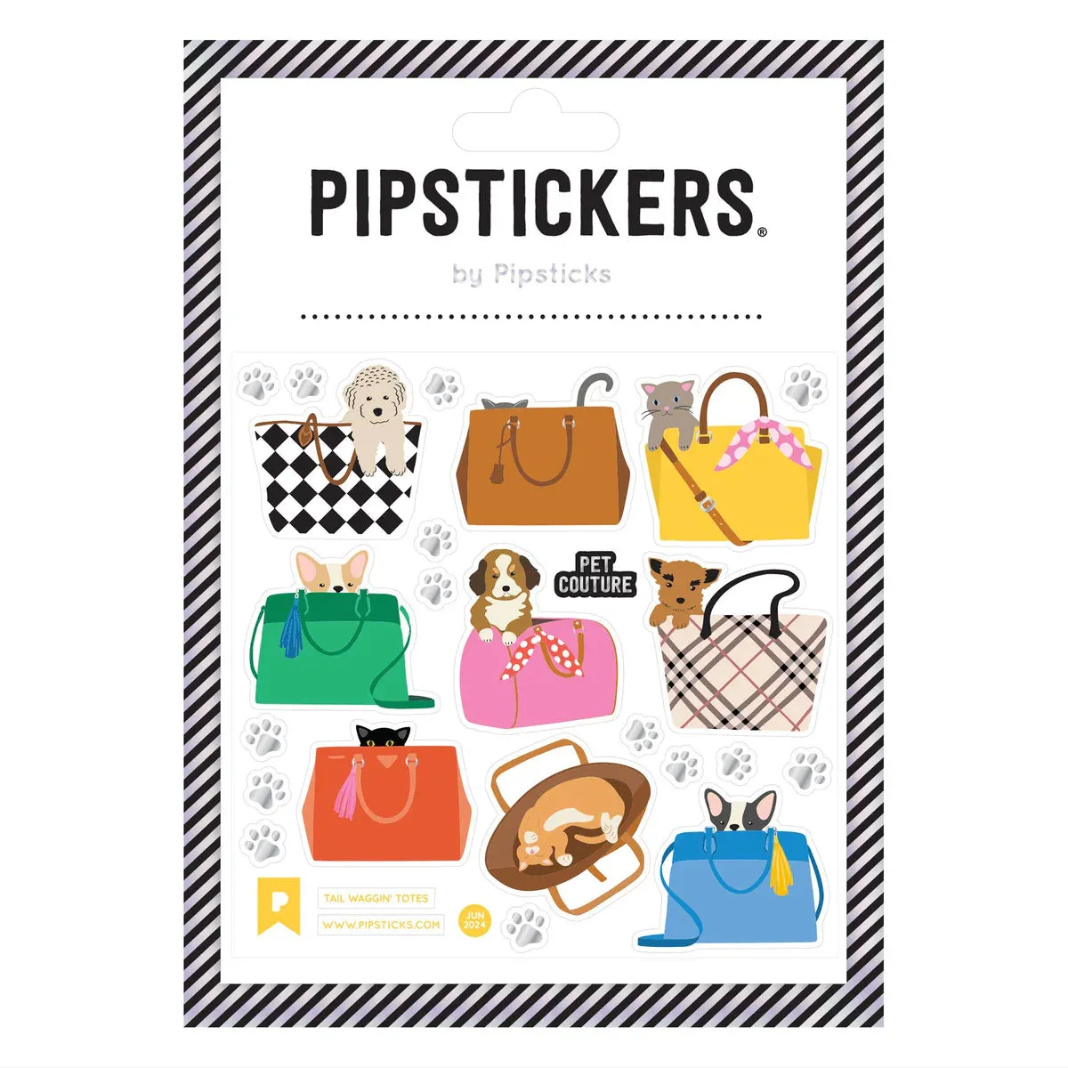 Pipsticks® 4x4" Sticker Sheet: Tail Waggin' Totes