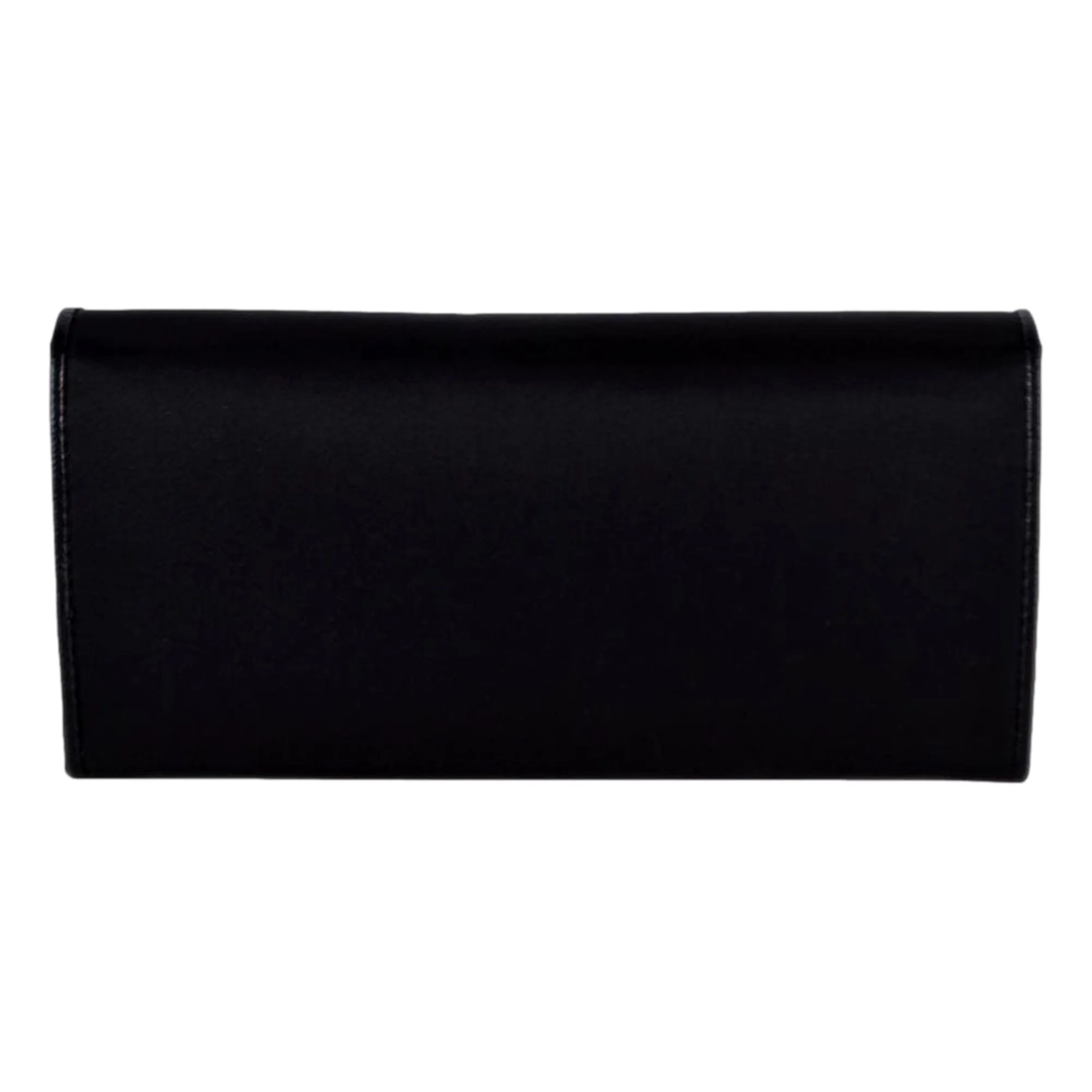 Prada Triangle Logo Tessuto Re-Nylon Black Continental Large Flap Wallet