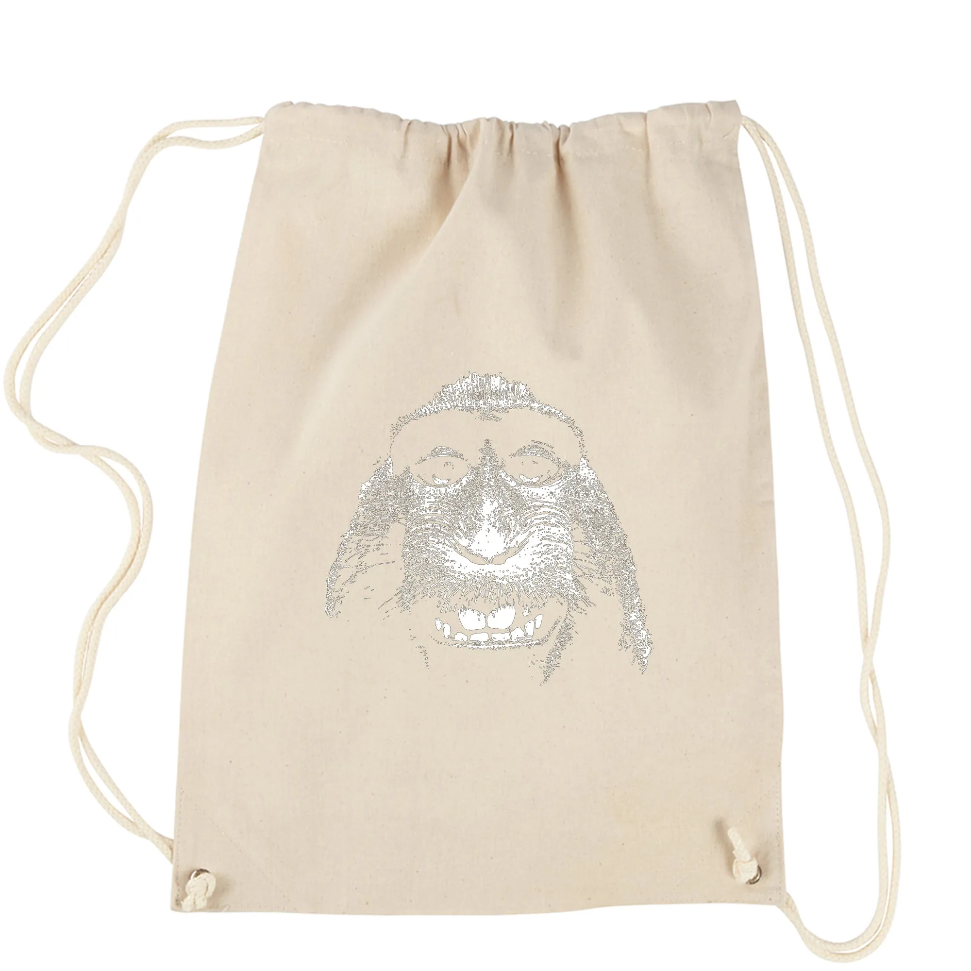 Selfie Monkey Drawstring Backpack