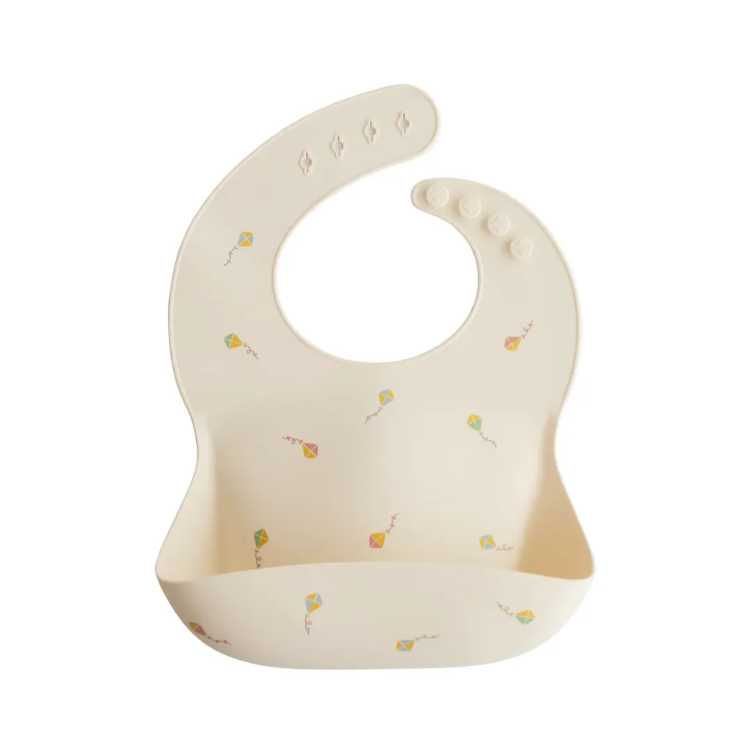 Silicone Baby Bib - Kites by Mushie & Co