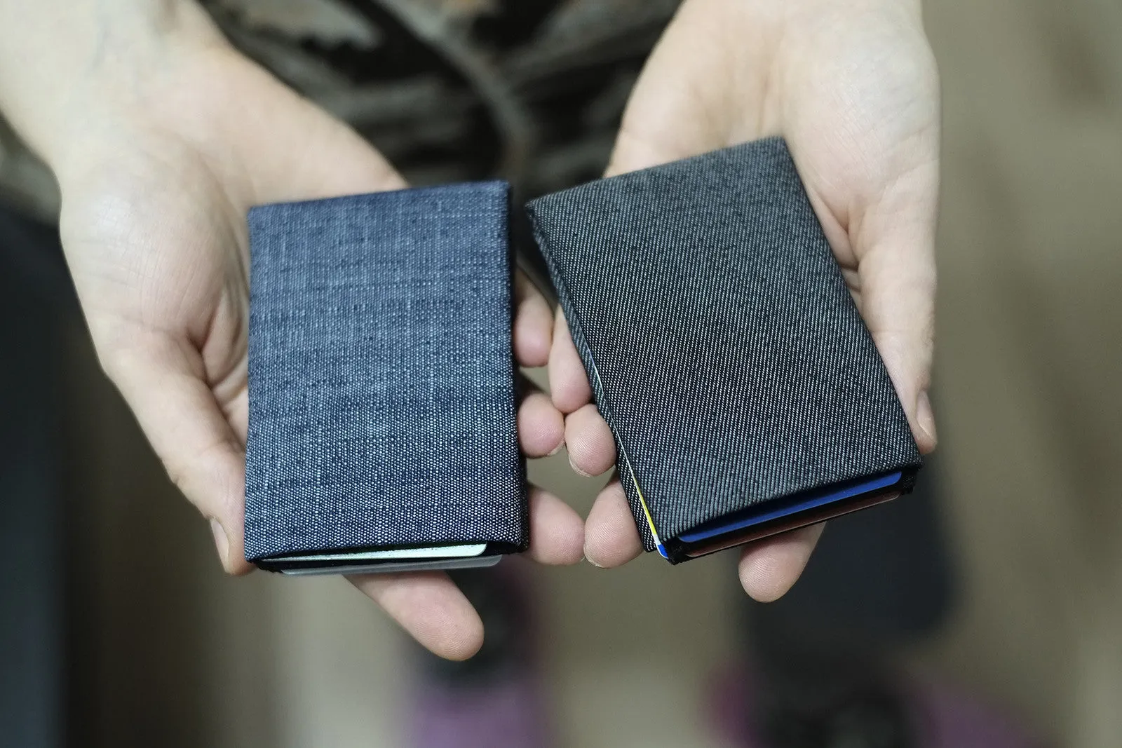 Upgrade Your Everyday Carry with Our Vegan Denim Minimalist Wallet Collection -  FULL RFID blocking