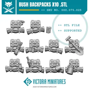 Van Diemen's World Devils Backpacks x10 .STL Download